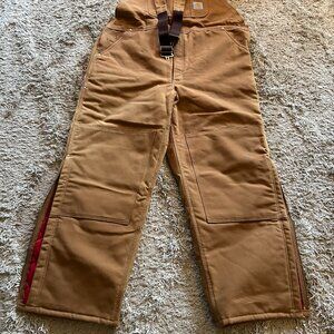Carhartt Quilted Lined Brown Duck Bib Overalls 44 x 30 New -  Never Worn